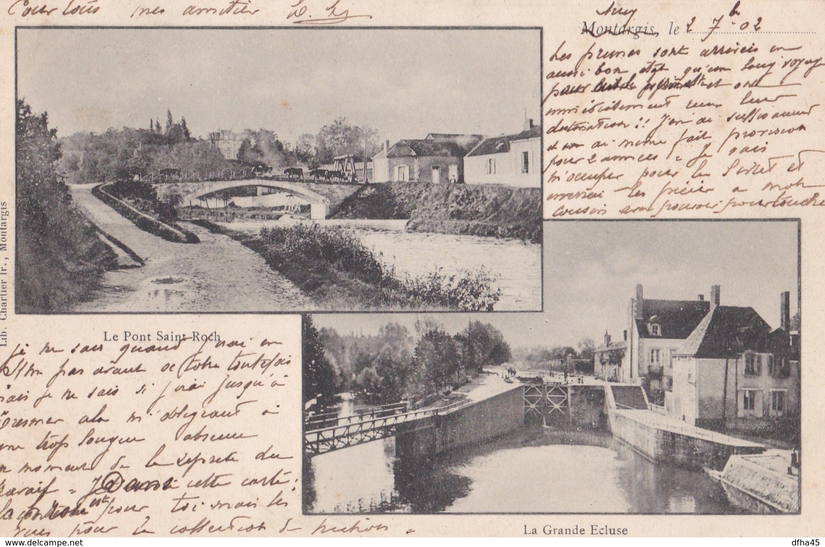 Montargis : Le Pont Saint-Roch - La Grande Ecluse - Montargis