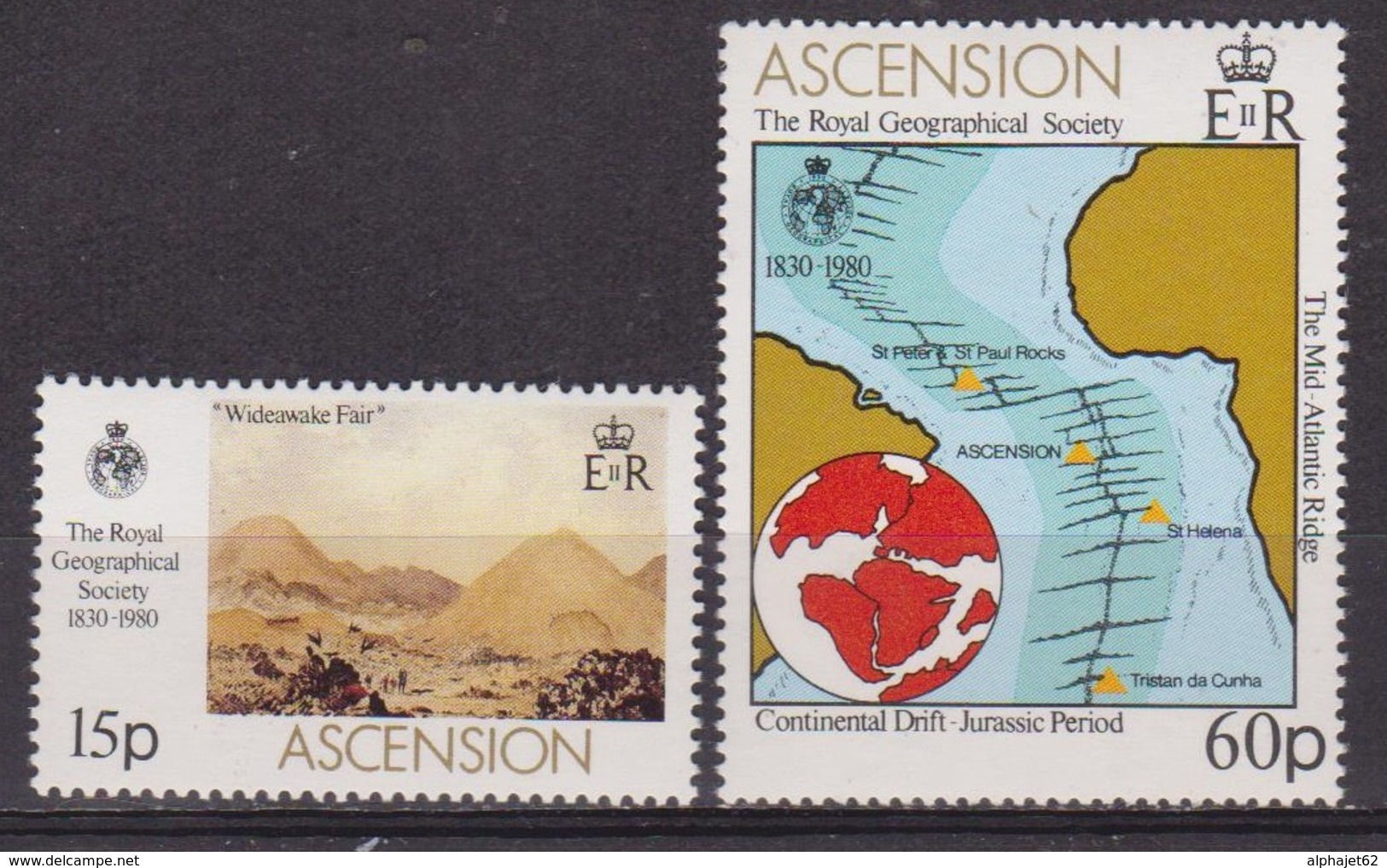 Royal Géographical Society - ASCENSION - Foire Aux Chapeaux - Dorsale De L'Atlantique Sud - N° 270-271 ** - 1980 - Ascension (Ile De L')