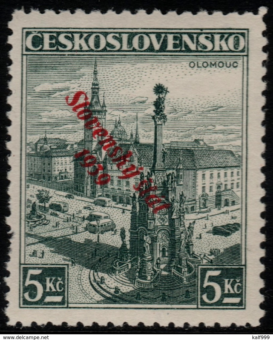 ~~~ Slovakia Slovaquie 1939 - Slovensky Stat Overprint - Mi. 21  ** MNH -  Neuf Sans Charniere -  CV  40 Euro [05] ~~~ - Ongebruikt