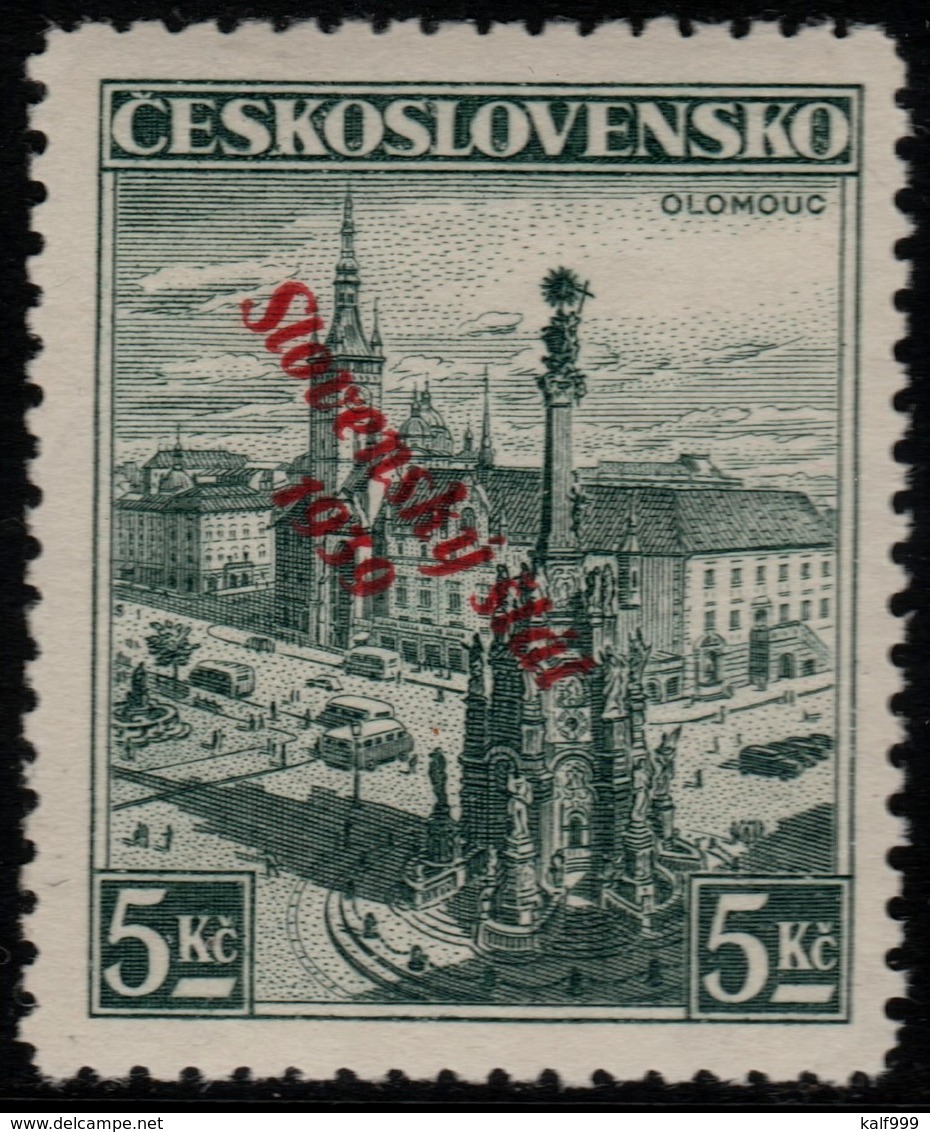 ~~~ Slovakia Slovaquie 1939 - Slovensky Stat Overprint - Mi. 21  ** MNH -  Neuf Sans Charniere -  CV  40 Euro [06] ~~~ - Ongebruikt