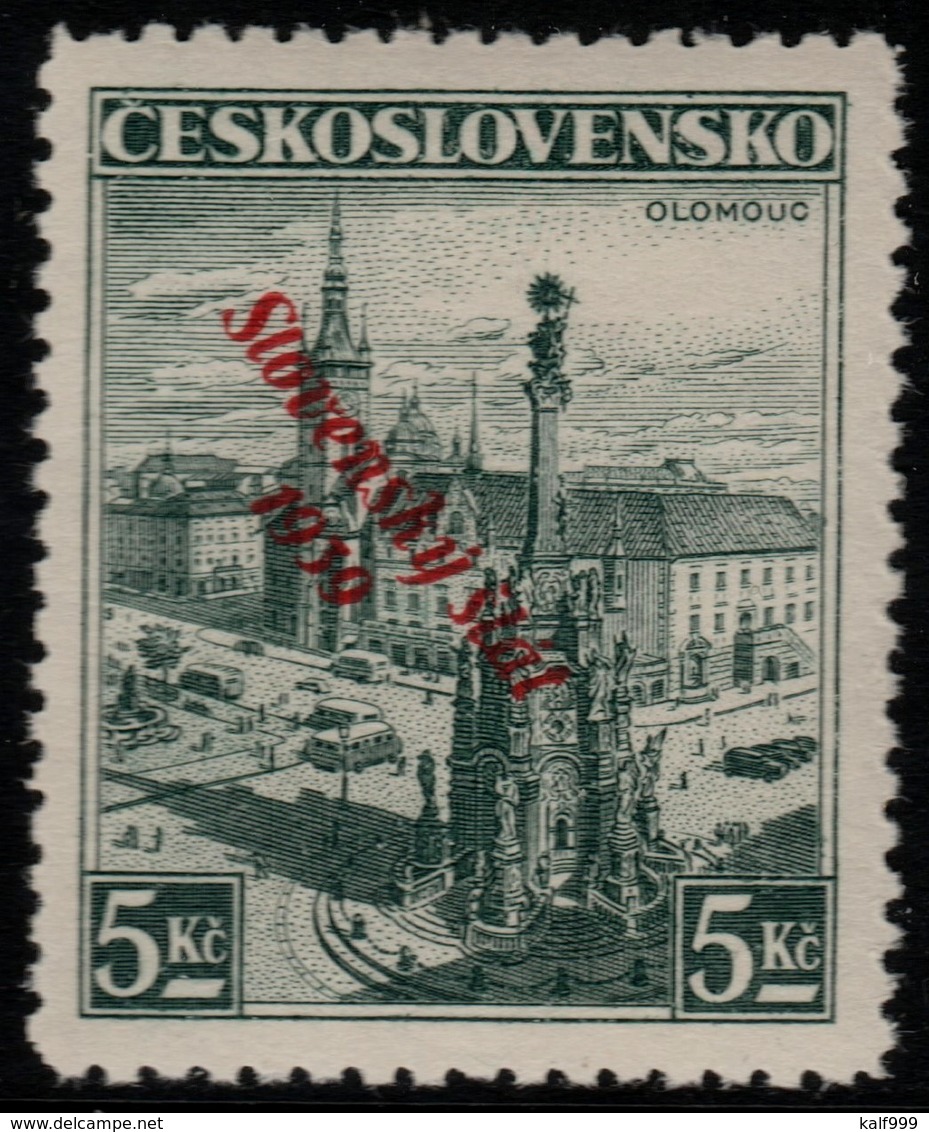 ~~~ Slovakia Slovaquie 1939 - Slovensky Stat Overprint - Mi. 21  ** MNH -  Neuf Sans Charniere -  CV  40 Euro [07] ~~~ - Ongebruikt