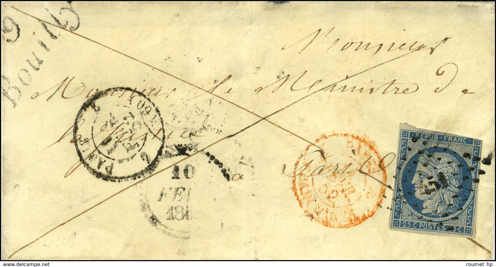 PC 451 / N° 4 (def), Cursive 9 / Bouilly. 1852. - TB. - 1849-1850 Ceres