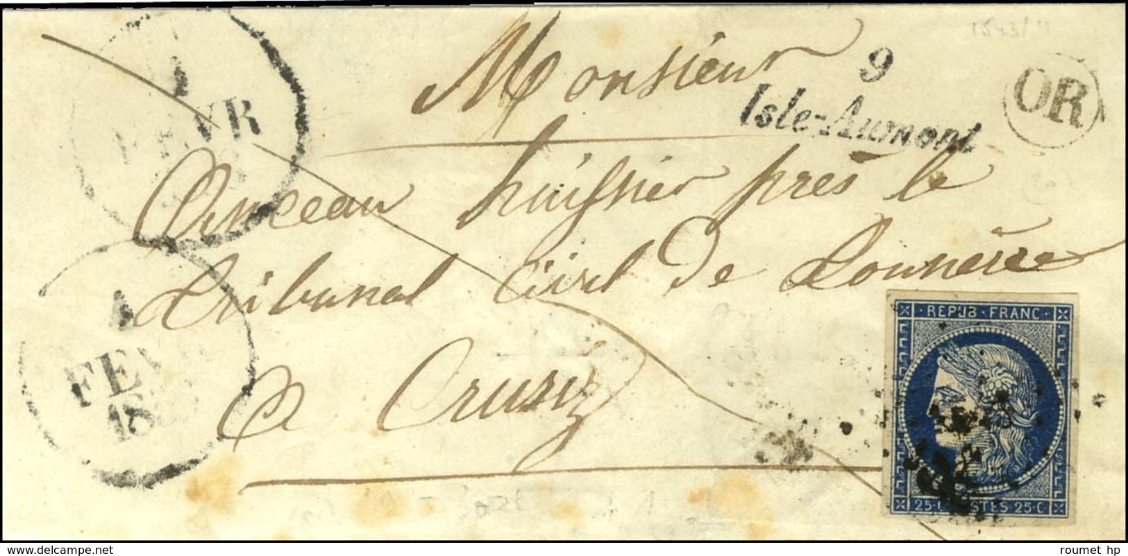 PC 1543 / N° 4 Cursive 9 / Isle-Aumont Dateur A. 1853. - TB. - 1849-1850 Ceres