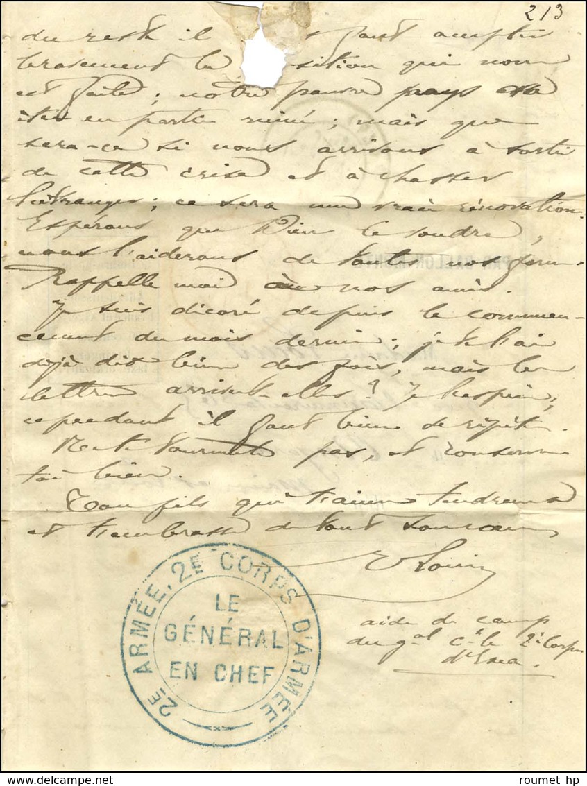 Losange AFF Rouge / N° 37 Càd Rouge ARMEE FRANCAISE / F  7 JANV. 71 Sur Lettre Pour Angers. Au Verso, Càd D'arrivée 21 J - War 1870