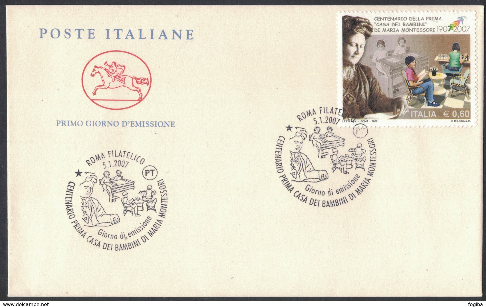 YN517      Italia,Italy 2007 Maria Montessori Pioneer In Child Education - Donne Celebri