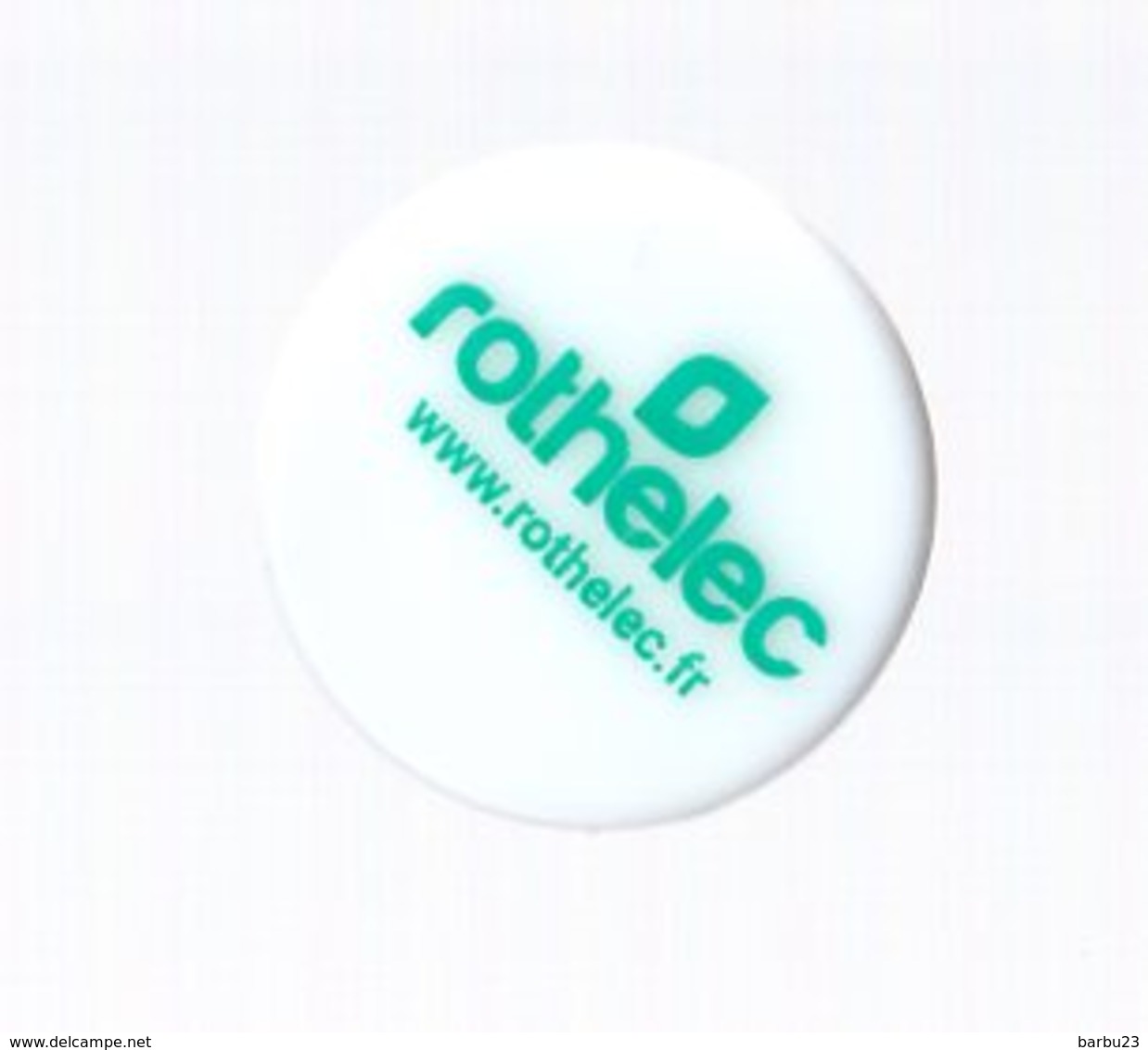 Jeton De Caddie Rothelec Plastique Dos Uni Blanc - Trolley Token/Shopping Trolley Chip