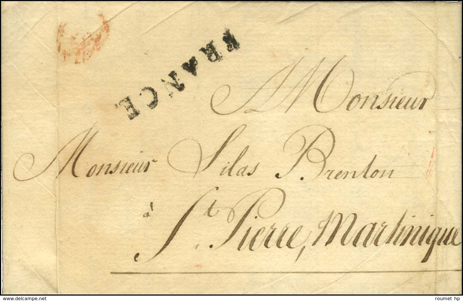 Lettre Avec Texte Daté De Bordeaux Le 31 Janvier 1783 Pour St Pierre De La Martinique. Au Recto, Griffe FRANCE (J N°18). - Maritieme Post