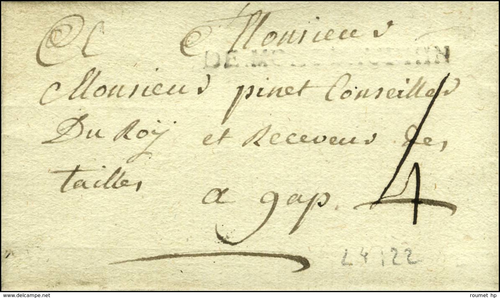 DE MONTDAUPHIN (L N° 4) Sur Lettre Avec Texte Daté. 1788. - TB. - R. - 1701-1800: Precursors XVIII