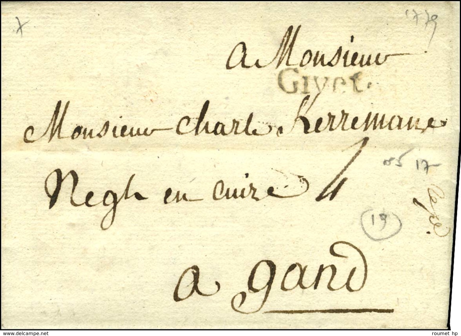 GIVET (L N° 5) Sur Lettre Avec Texte Daté. 1779. - TB / SUP. - 1701-1800: Précurseurs XVIII