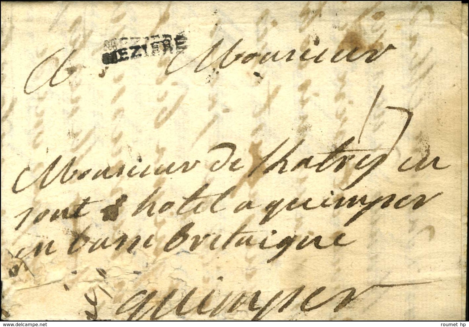 MEZIERE (L N° 3) Sur Lettre Avec Texte Daté. 1763. - TB / SUP. - 1701-1800: Voorlopers XVIII