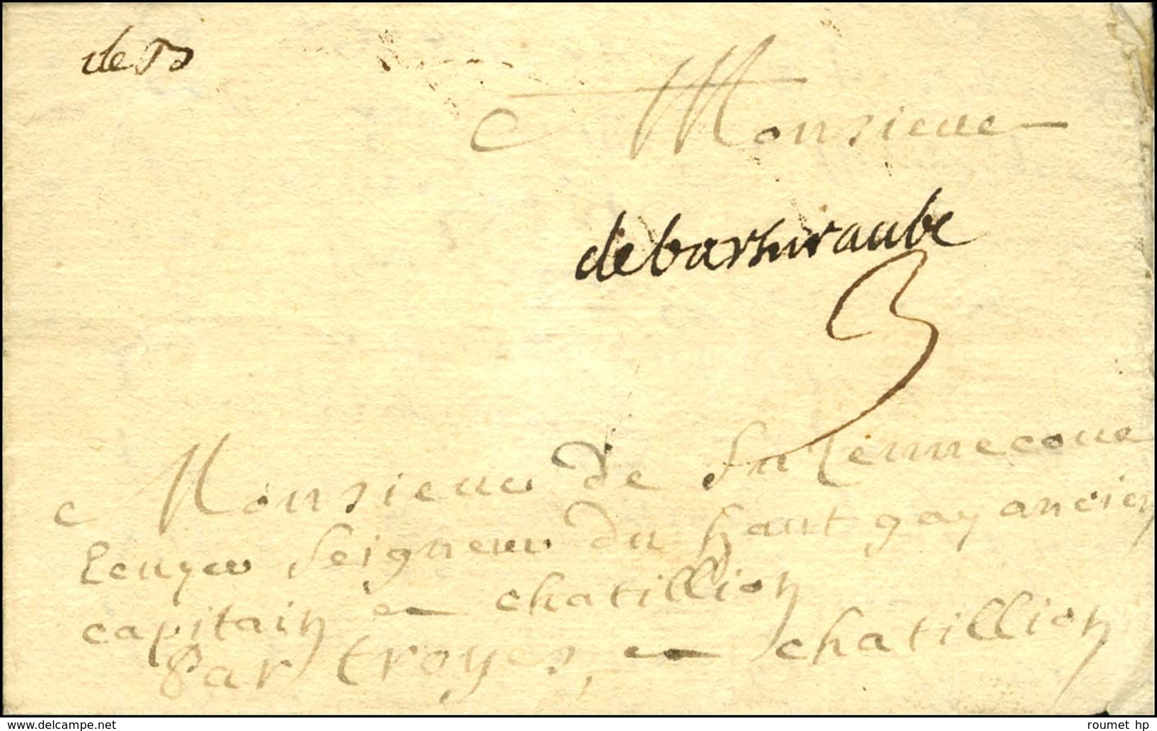 '' Debarsuraube '' (L N° 3) Sur Lettre Avec Texte Daté 1730. - TB / SUP. - 1701-1800: Voorlopers XVIII