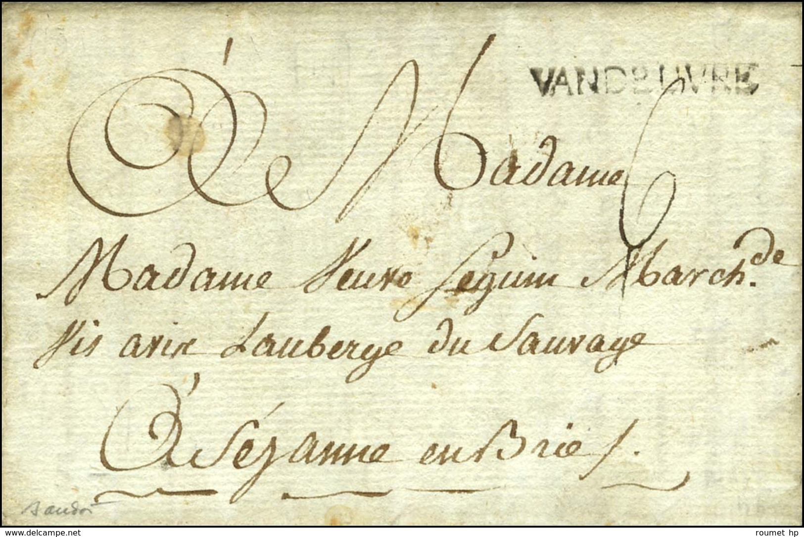 VANDOEUVRE (L N° 2) Sur Lettre Avec Texte Daté 1789. - TB / SUP. - R. - 1701-1800: Voorlopers XVIII