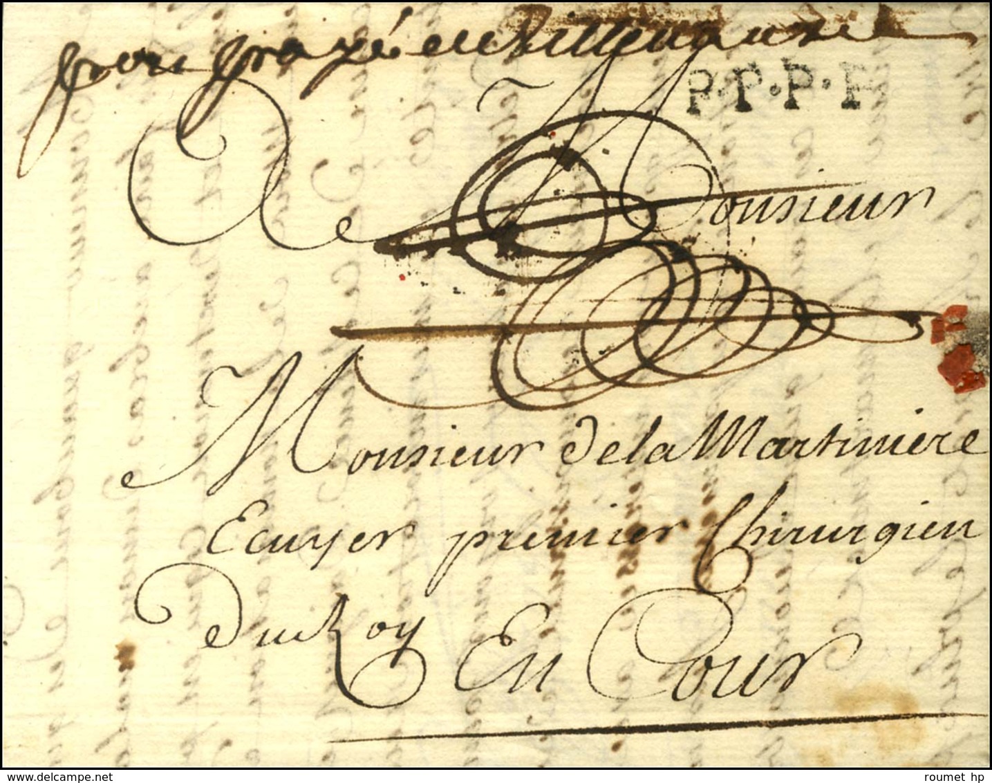 '' Port Payé De Villenauxe '' + Paraphe De Franchise (L N° 2) Sur Lettre Avec Texte Daté 1778 Adressée à '' Monsieur De  - 1701-1800: Voorlopers XVIII