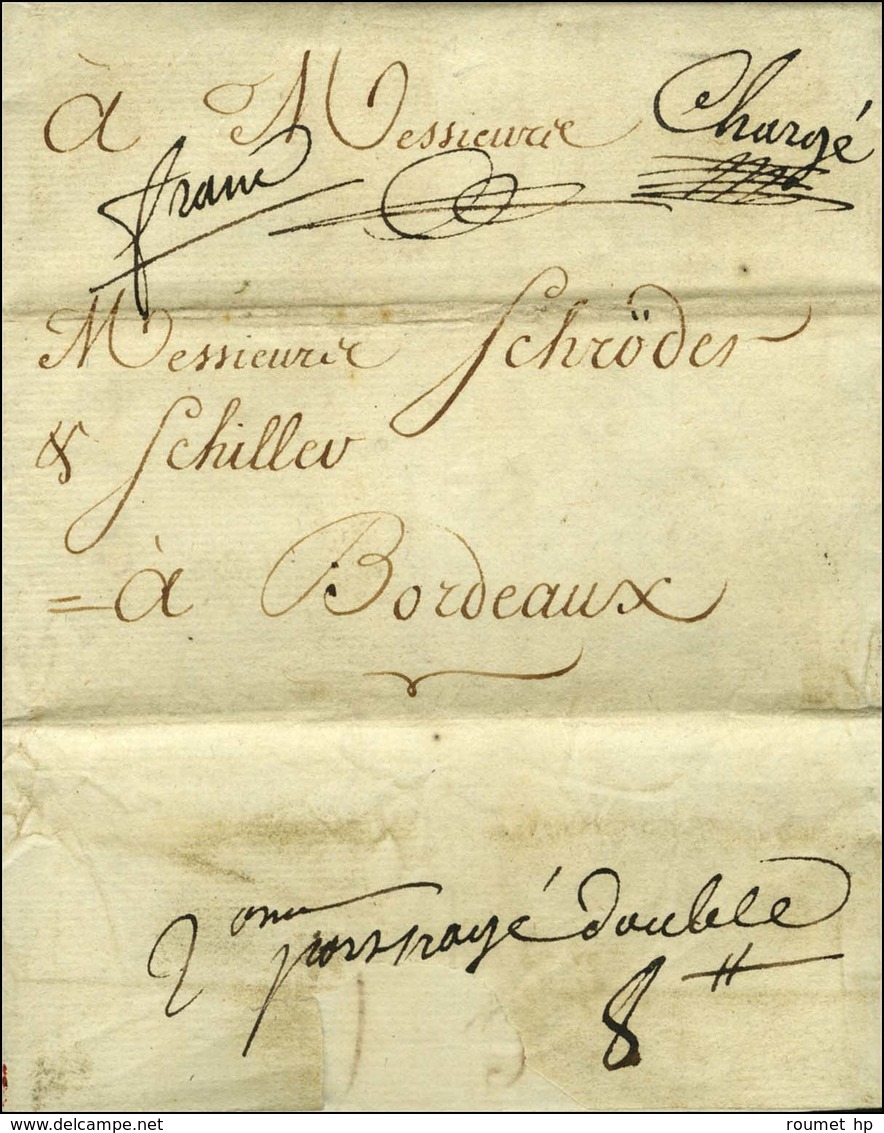 Lettre Avec Texte Daté De Paris Pour Bordeaux 1783, Mentions Manuscrites '' Franc '' (L N° 16) + '' Chargé '' (L N° 86). - 1701-1800: Precursors XVIII