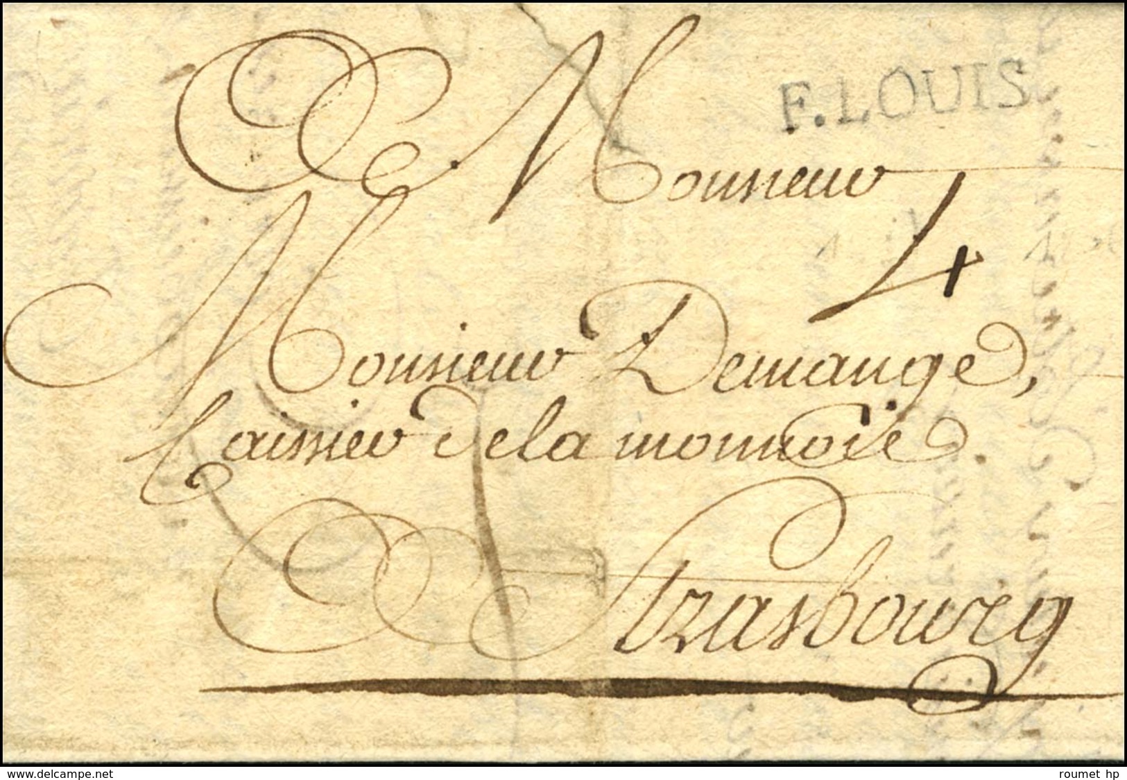 F.LOUIS (L N° 2) Sur Lettre Avec Texte Daté 1766. - TB / SUP. - R. - 1701-1800: Precursors XVIII