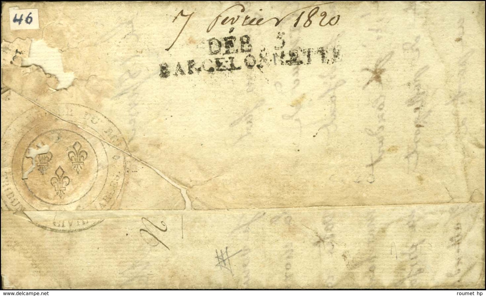 DEB. 5 / BARCELONNETTE Sur Lettre Avec Texte Daté. 1820. - TB. - RR. - 1801-1848: Voorlopers XIX