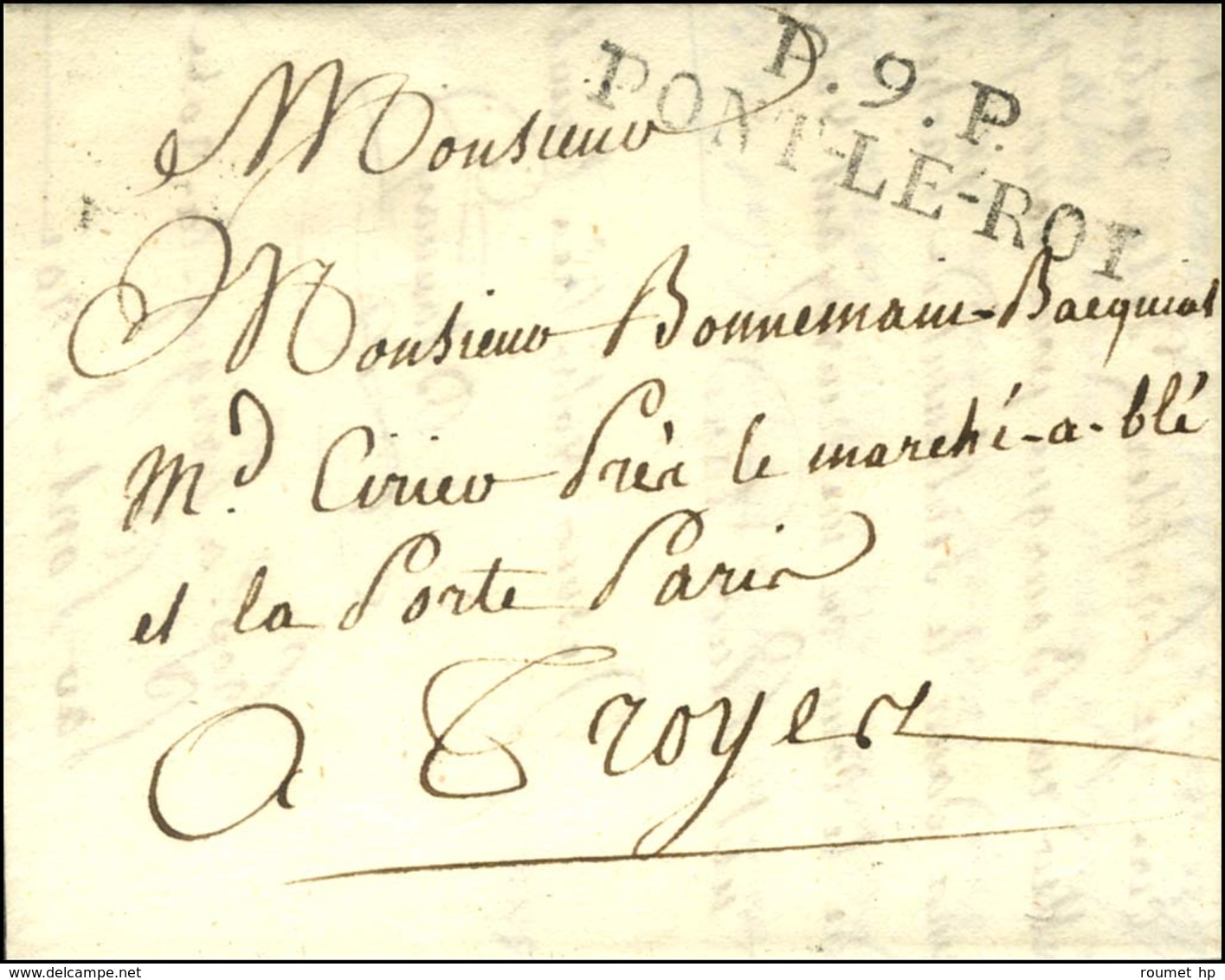 P.9.P. / PONT-LE-ROI Sur Lettre Avec Texte Daté 1830. - SUP. - 1801-1848: Precursors XIX