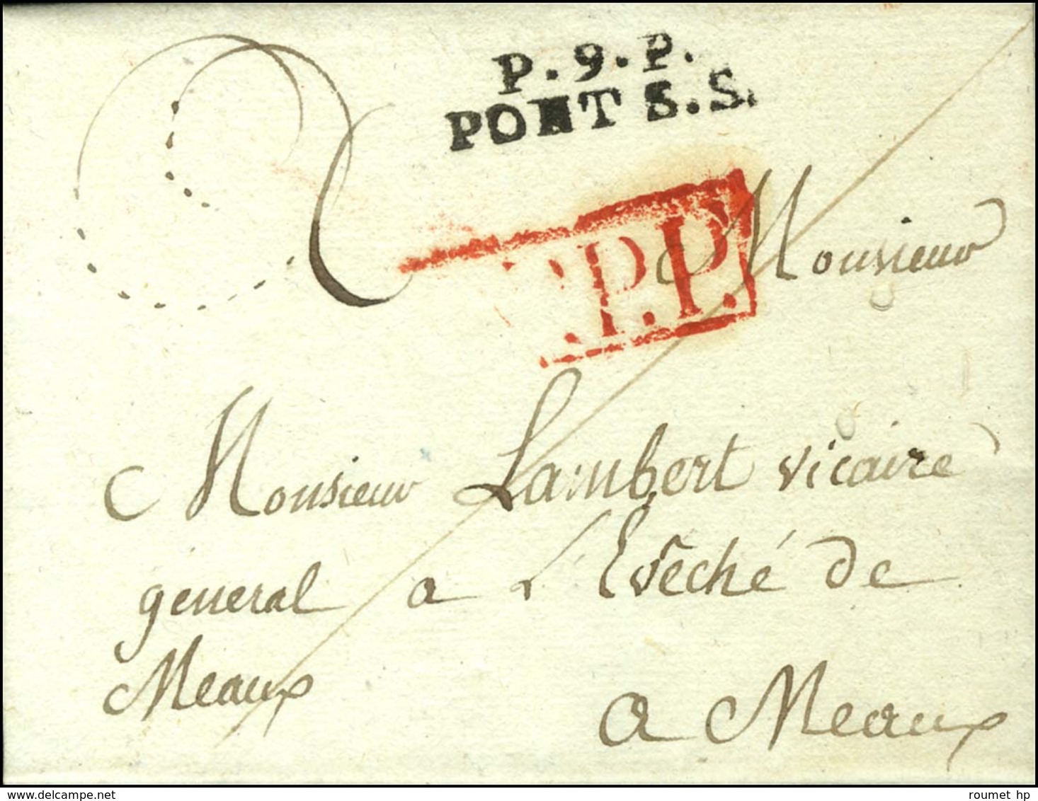 P.9.P. / PONT S.S. Sur Lettre Avec Texte Daté 1813. - SUP. - 1801-1848: Voorlopers XIX