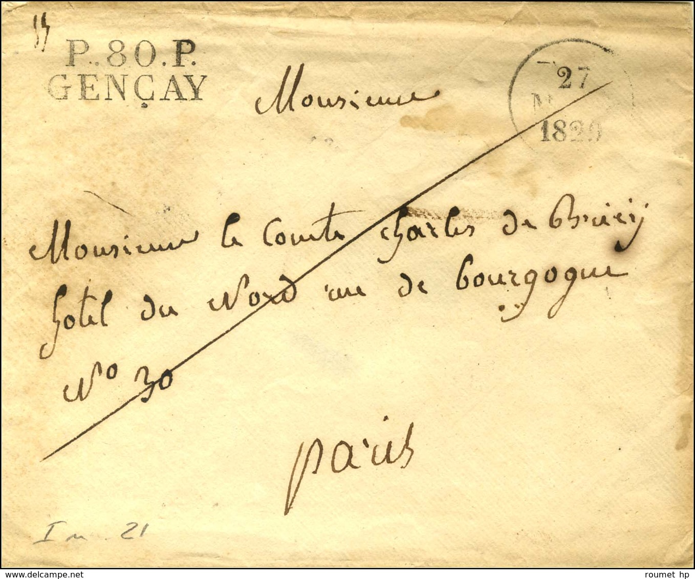 P.80.P. / GENCAY, Dateur A. 1829. - SUP. - R. - 1801-1848: Precursors XIX