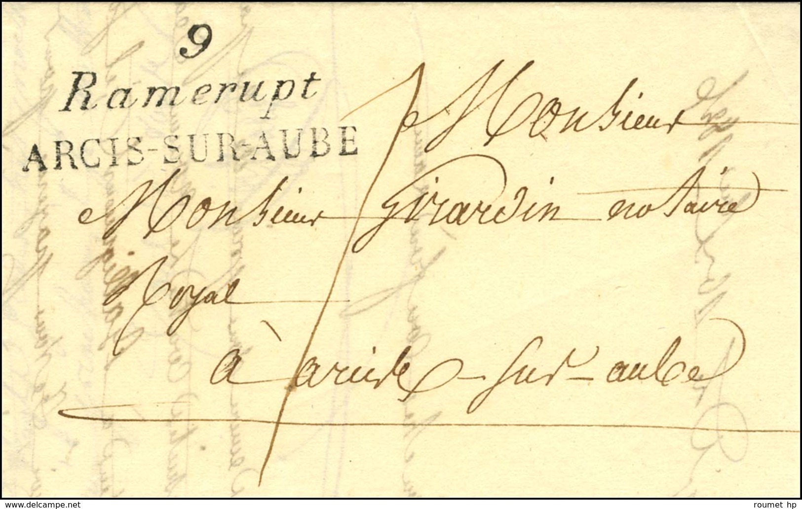 9 / Ramerupt / ARCIS SUR AUBE Sur Lettre Avec Texte Daté 1826 Adressée Localement. - SUP. - R. - Andere & Zonder Classificatie