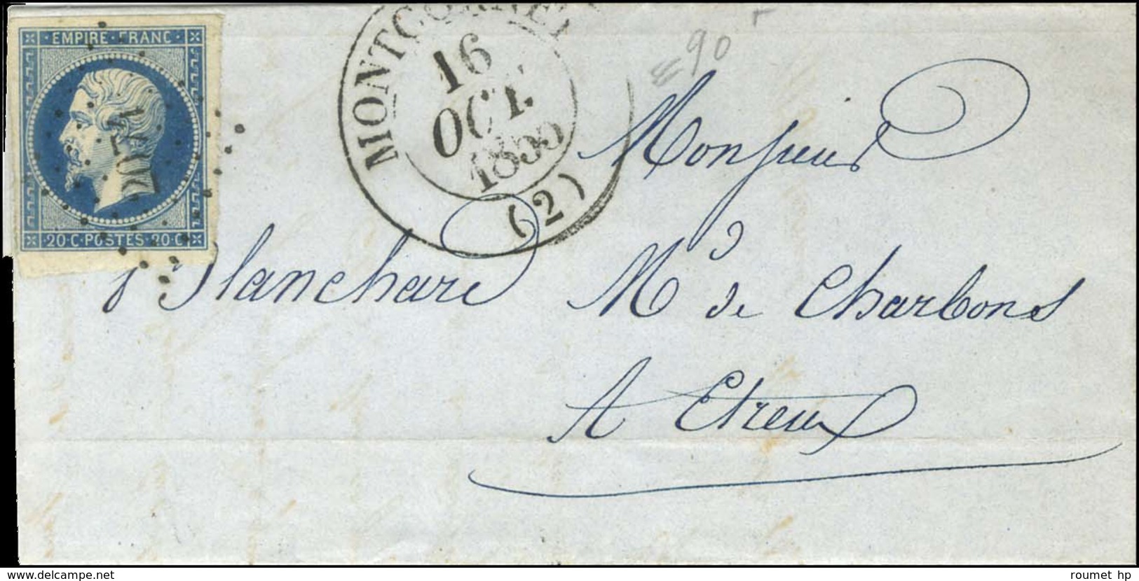 PC 2074 / N° 14 Càd T 13 MONTCORNET (2). 1855. - TB. - Other & Unclassified