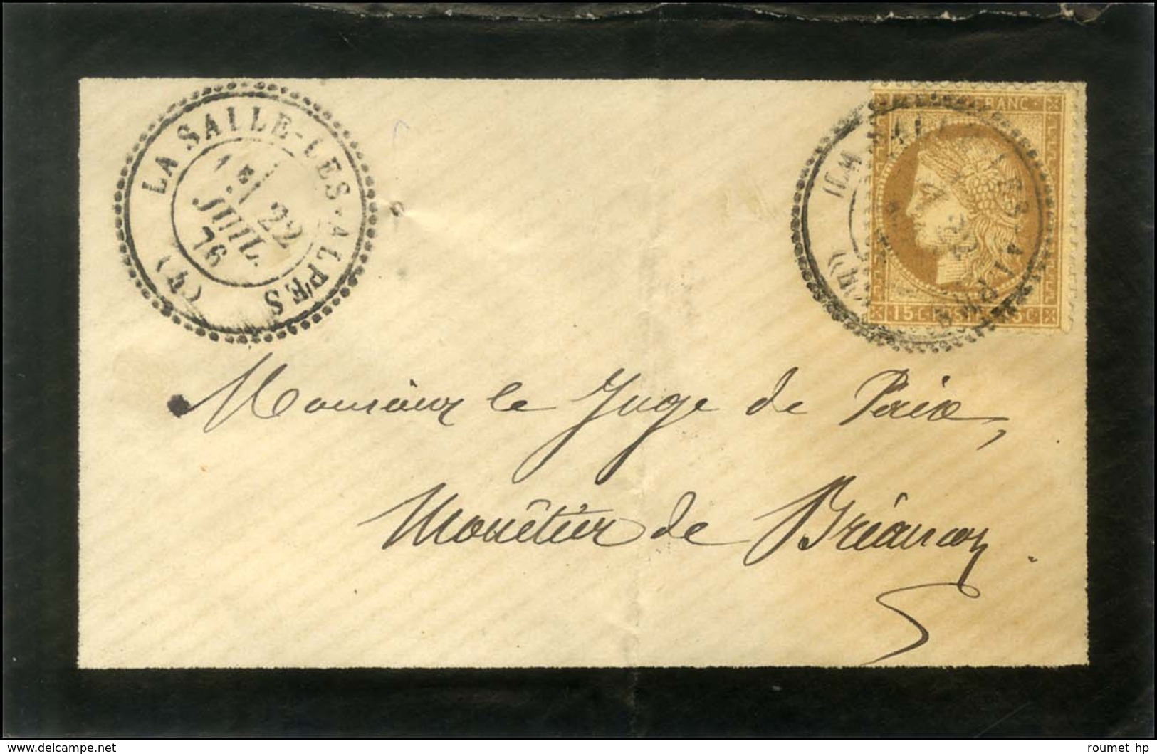 Càd T 24 LA SALLE-DES-ALPES / N° 55 Sur Lettre Locale Pour Monetier. 1873. - TB / SUP. - Autres & Non Classés