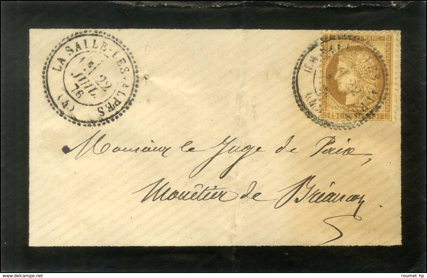 Càd T 24 LA SALLE-DES-ALPES / N° 55 Sur Lettre Locale Pour Monetier. 1873. - TB / SUP. - Other & Unclassified