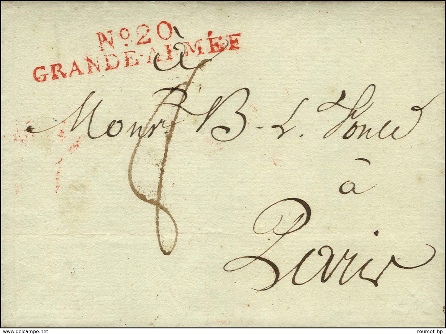 N° 20 / GRANDE-ARMEE (rouge) Sur Lettre Avec Texte Daté De Berlin. 1807. - SUP. - Marques D'armée (avant 1900)