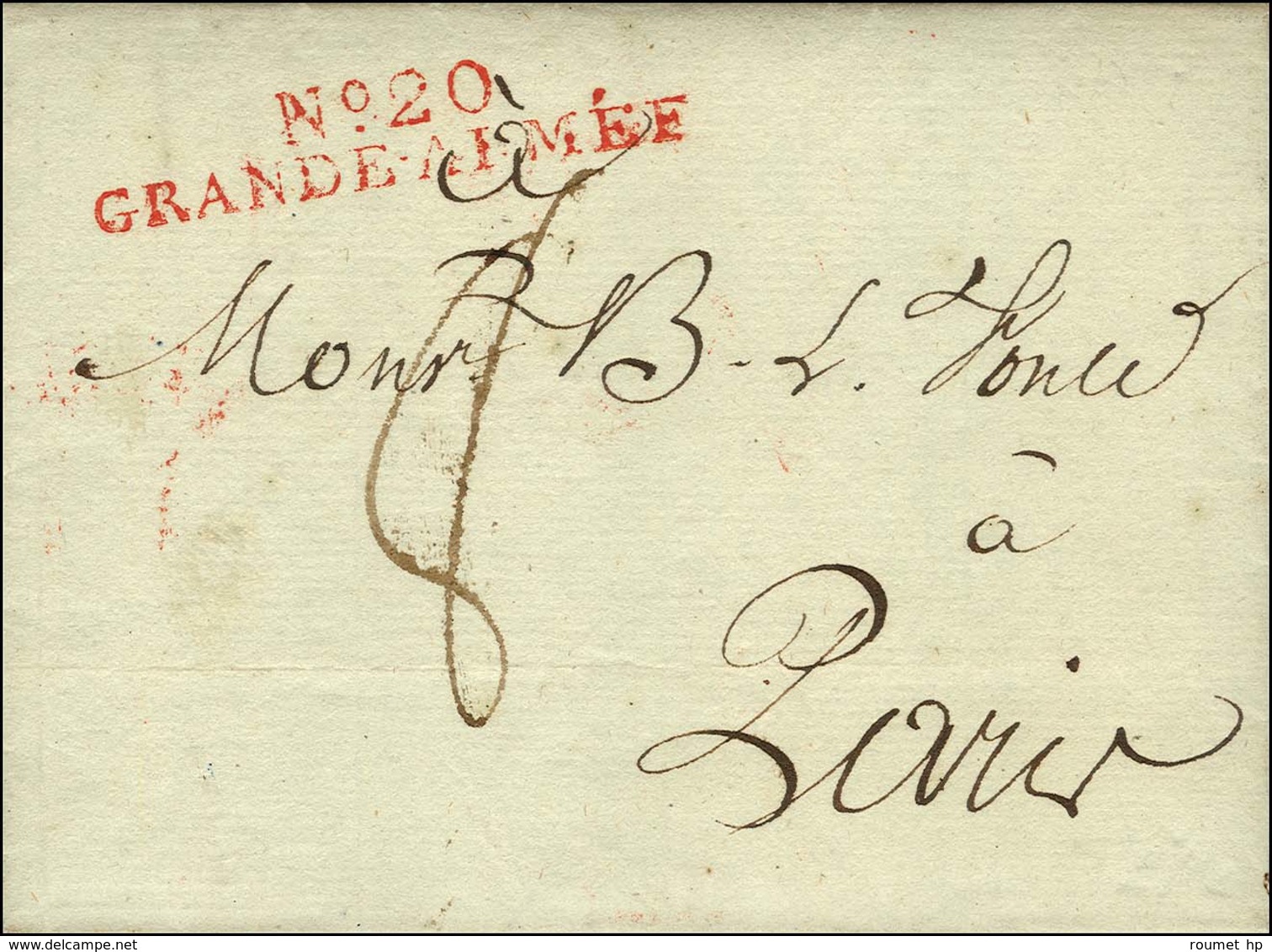 N° 20 / GRANDE-ARMEE (rouge) Sur Lettre Avec Texte Daté De Berlin. 1807. - SUP. - Legerstempels (voor 1900)