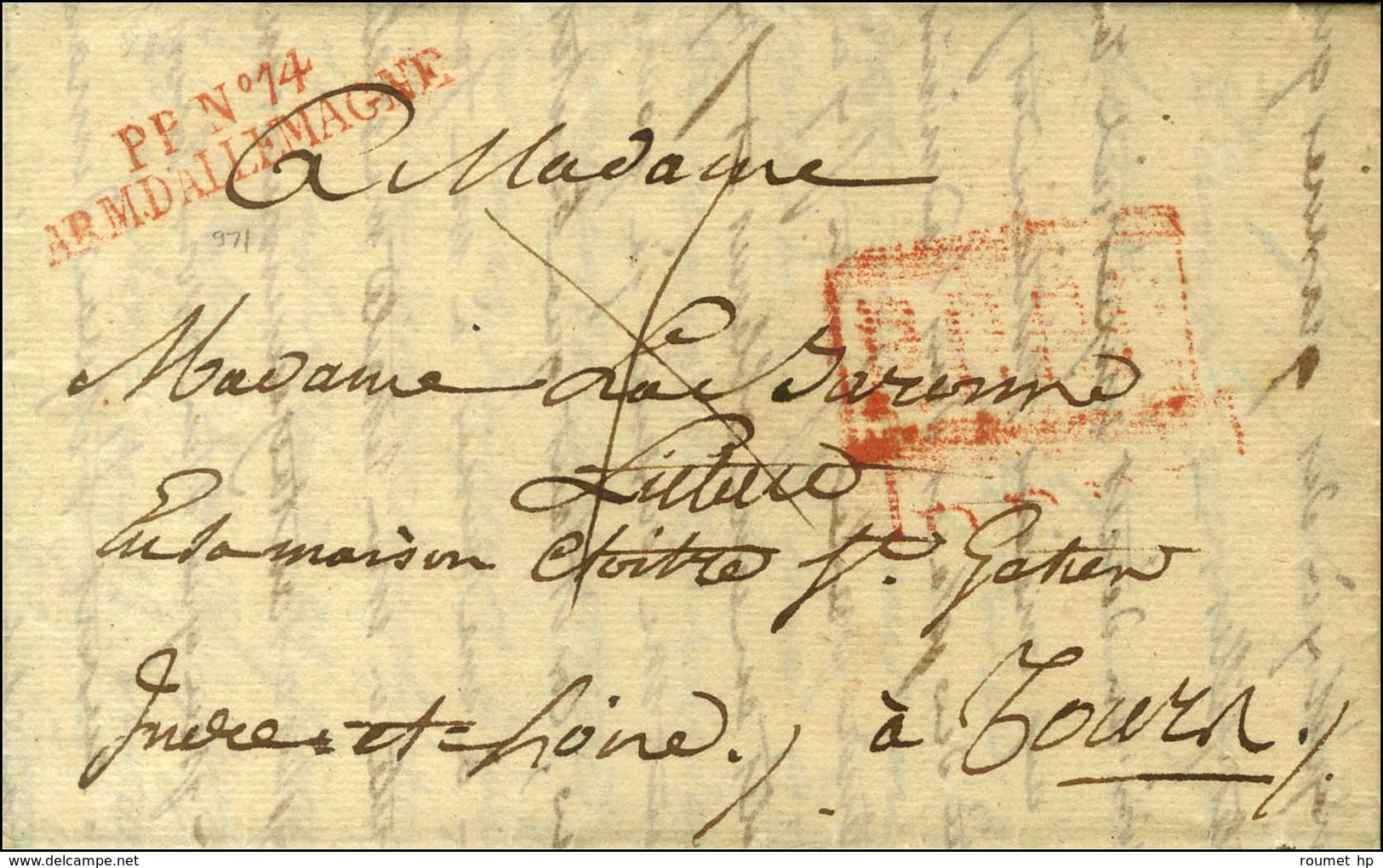 PP N° 14 / ARM. D'ALLEMAGNE Rouge Sur Lettre Avec Texte Daté De Stettin Le 18 Avril 1811. - SUP. - R. - Army Postmarks (before 1900)