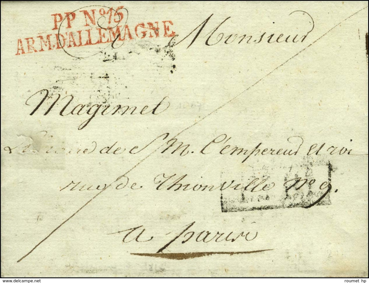 PP N° 15 / ARM. D'ALLEMAGNE Rouge Sur Lettre Avec Texte Daté De Custrin Le 8 Mars 1811. - SUP. - R. - Army Postmarks (before 1900)