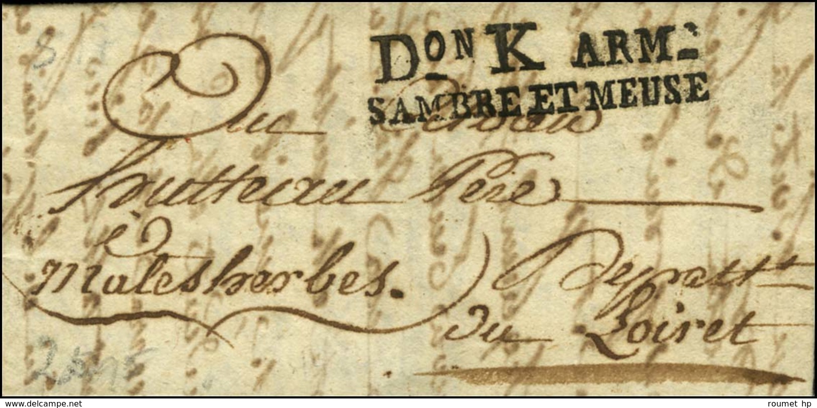 Don K ARM / SAMBRE ET MEUSE Sur Lettre Avec Texte Daté De Neuss. An 3. - SUP. - R. - Legerstempels (voor 1900)