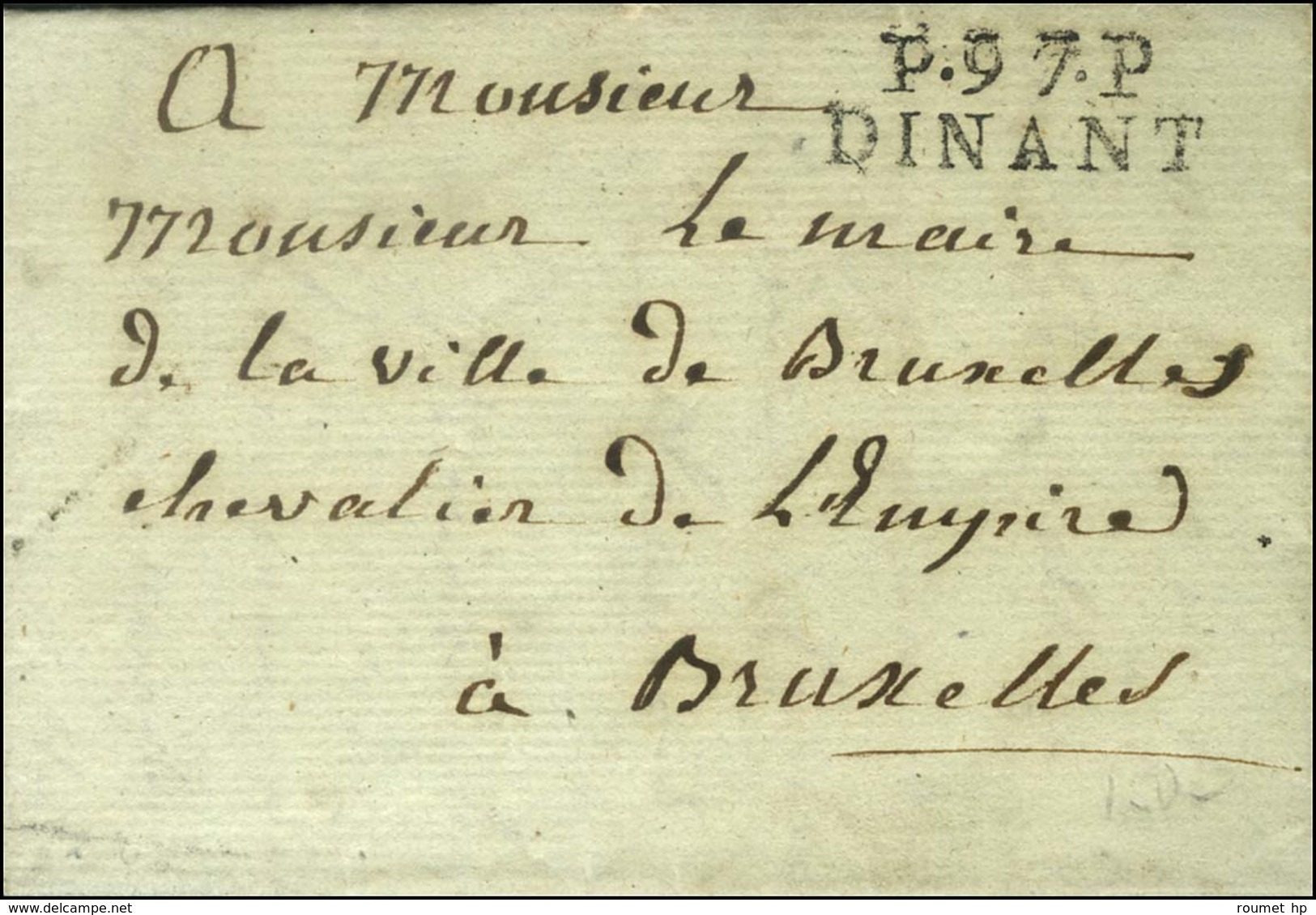P.97.P. / DINANT Sur Lettre Avec Texte Daté Du 22 Décembre 1812 Pour Bruxelles. - SUP. - R. - 1792-1815: Conquered Departments