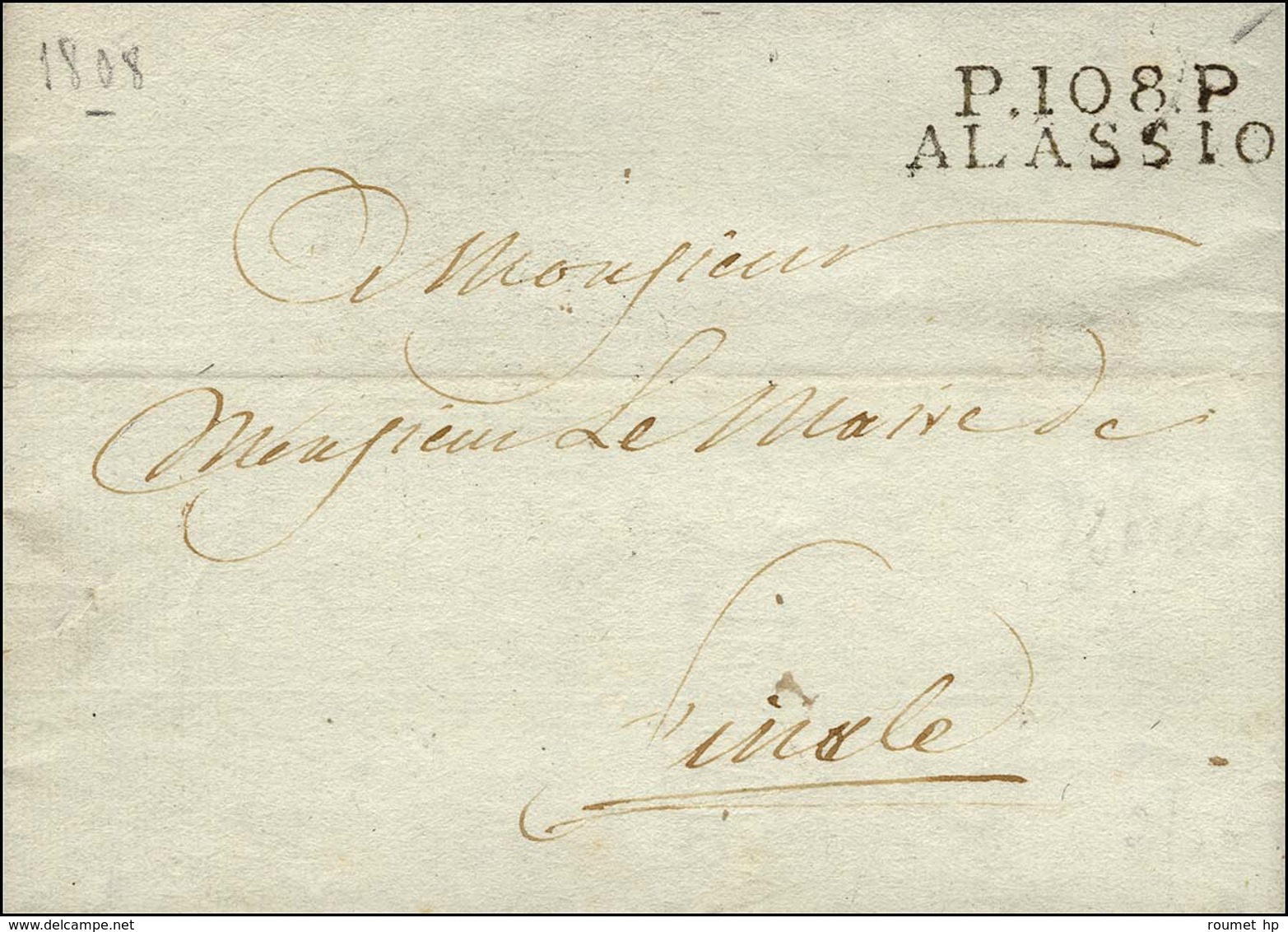 P.108.P. / ALASSIO. 1808. - TB / SUP. - 1792-1815: Conquered Departments