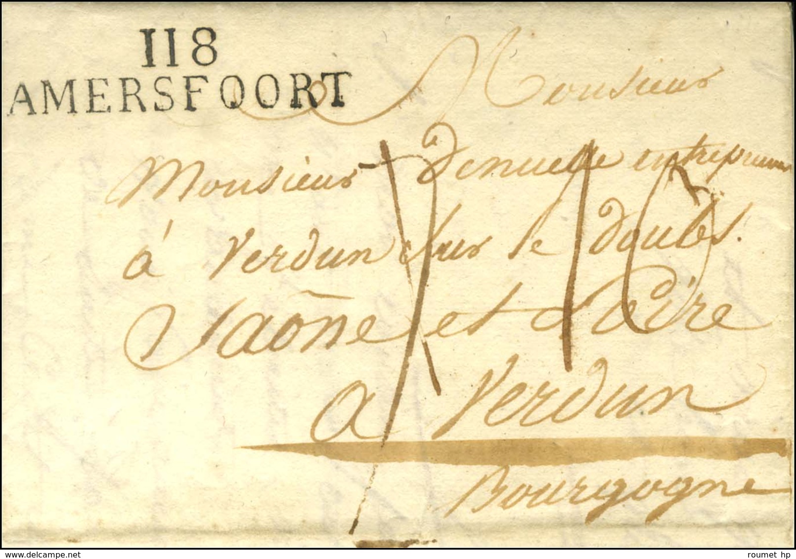 118 / AMSFOORT Sur Lettre Avec Texte Daté Le 9 Octobre 1811 Pour Verdun Sur Le Doubs. - SUP. - 1792-1815: Conquered Departments