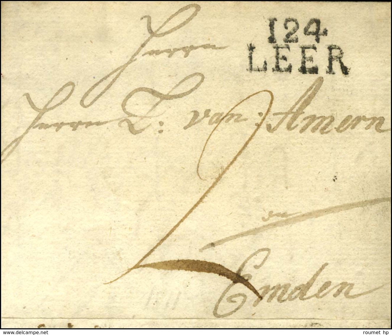 124 / LEER Sur Lettre Avec Texte Daté 1811 Pour Emden. - SUP. - 1792-1815: Veroverde Departementen