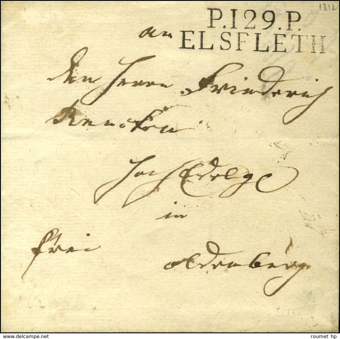 P.129.P. / ELSFLETH Sur Lettre Avec Texte Daté Le 10 Novembre 1812. - SUP. - RR. - 1792-1815: Conquered Departments