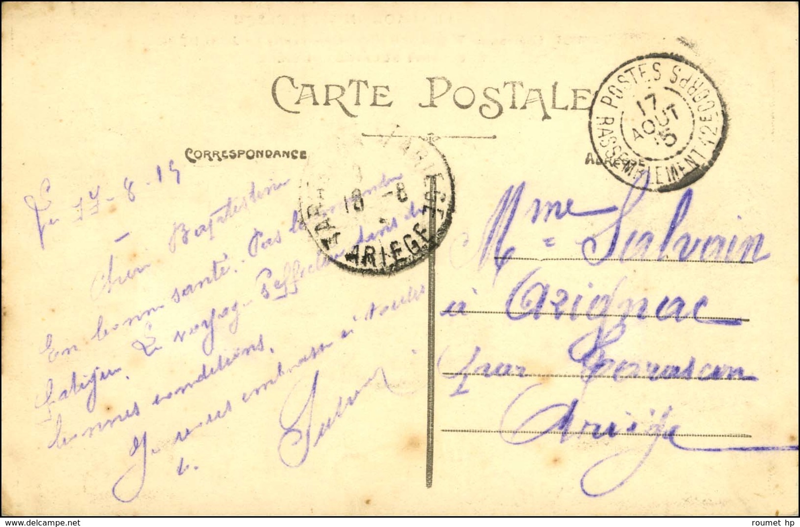 Càd POSTES / RASSEMBLEMENT 12e CORPS Sur CP. 1915. - TB. - Guerre De 1914-18