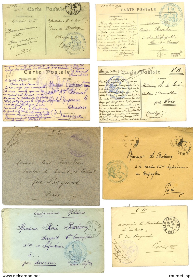 Lot De 6 Lettres Et 20 CP Cachets HOPITAUX TEMPORAIRES. - TB. - Guerre De 1914-18