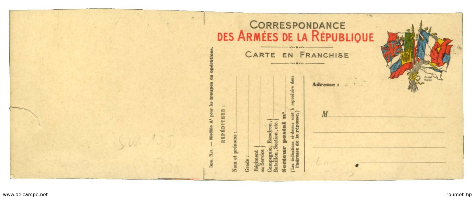 CP Format 12 X 4,5 Cm N'ayant Jamais Circulé. - TB. - Guerre De 1914-18