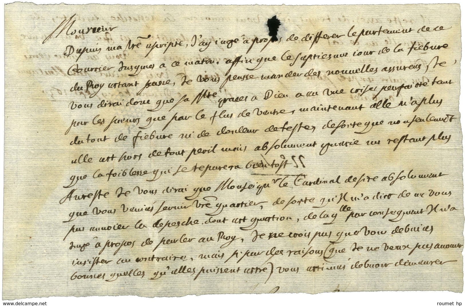 BOUTHILLIER Claude, Comte De Chavigny (1581-1652), Secrétaire D'Etat Puis Surintendant Des Finances. - Other & Unclassified