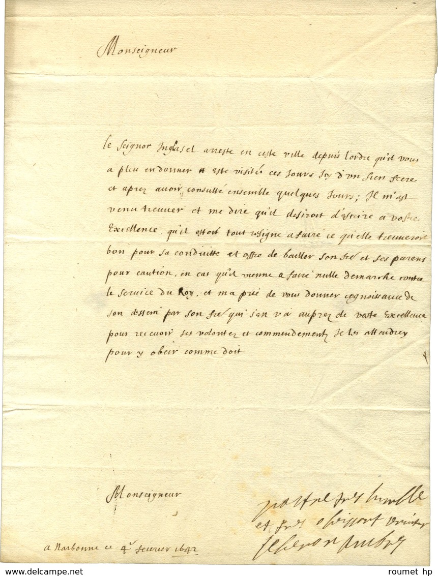 GELAS De VOISINS Hector De, Marquis De Leberon Et D'Ambres (1591-1645), Lieutenant-Général Puis Gouverneur. - Other & Unclassified