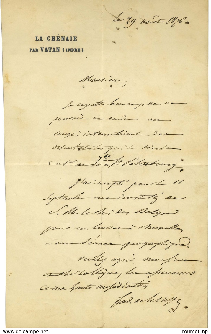 LESSEPS Ferdinand Marie De, Vicomte (1805-1894), Diplomate Et Entrepreneur. - Other & Unclassified