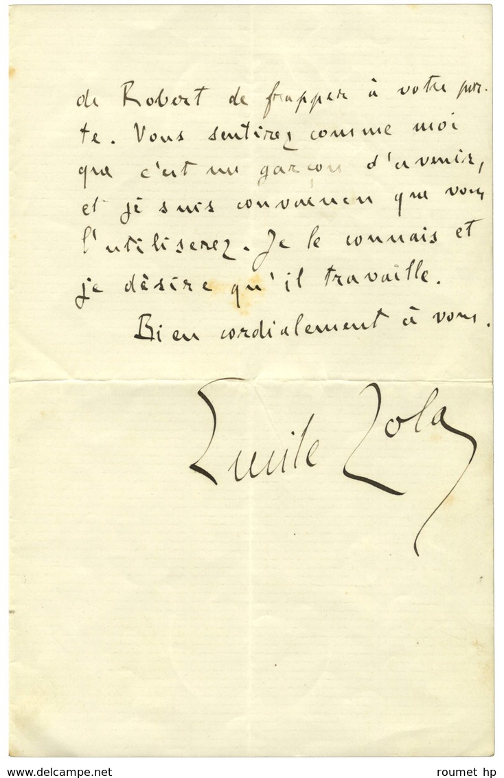 ZOLA Émile (1840-1902), écrivain. - Andere & Zonder Classificatie