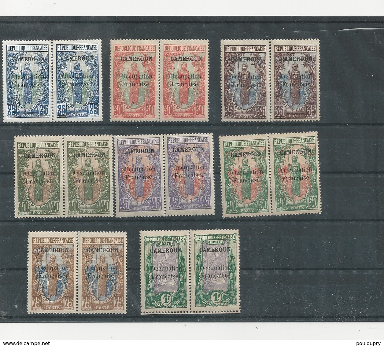 YT N° 74 à 81 En Paire Dont Variété S Renversé - Unused Stamps