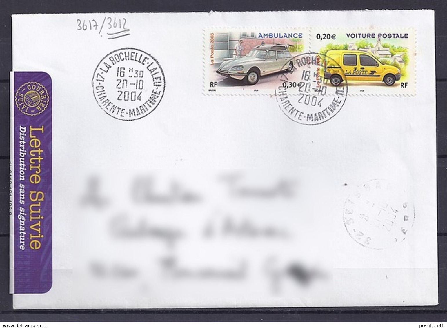 TP N°3612/17  SUR  LETTRE DE 2003/04 - 1961-....