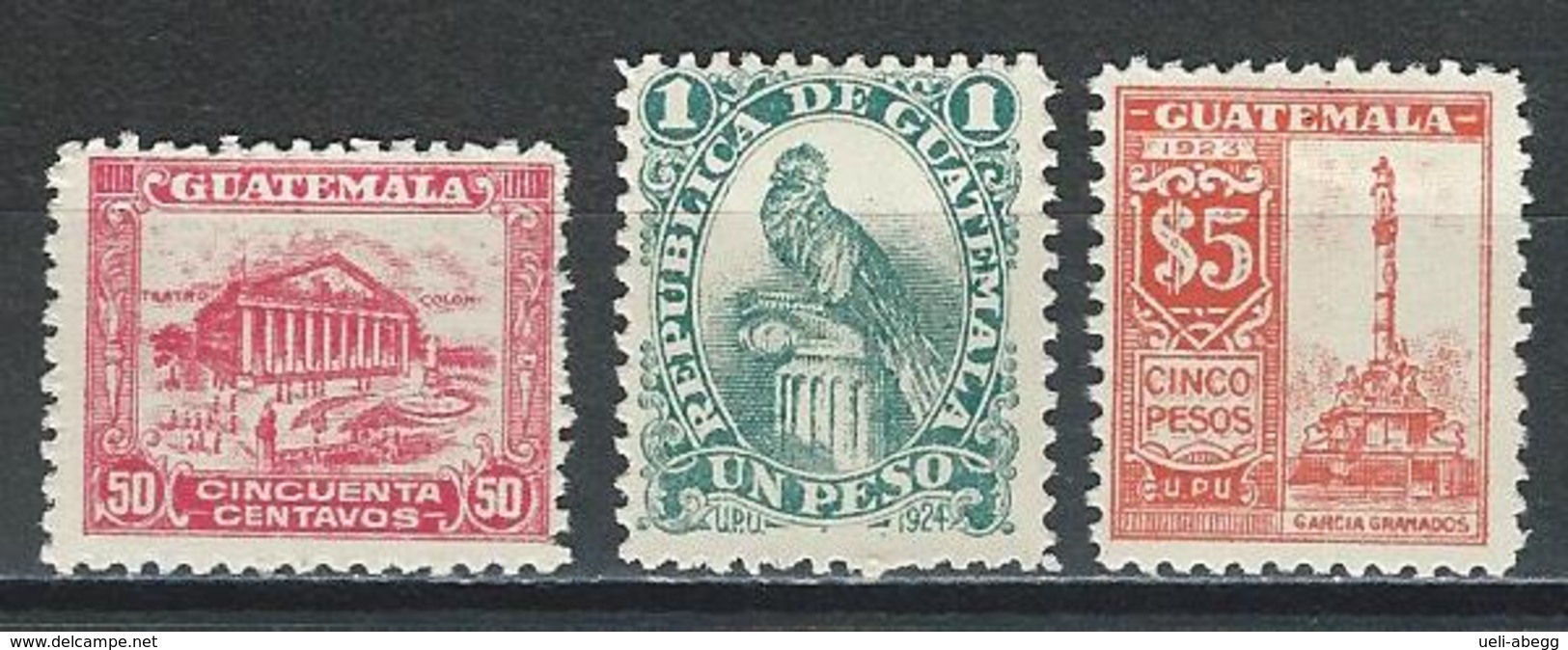 Guatemala Mi 191-93, Sc 204-06  * Mint Hinged - Guatemala