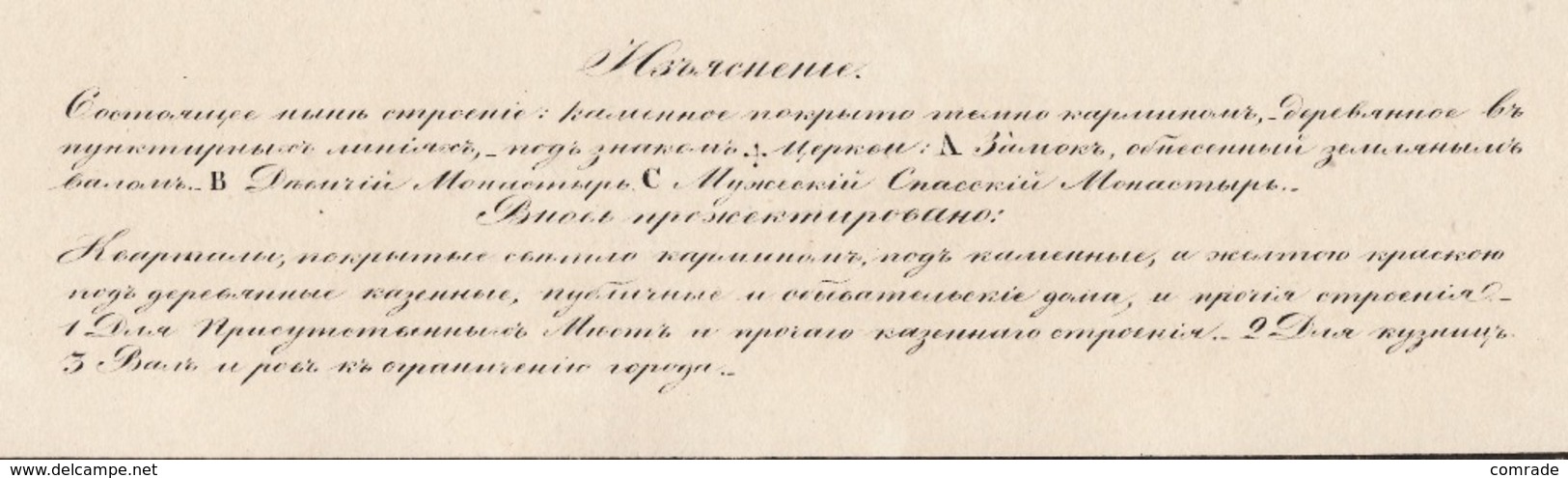 Russia  Plan Of The Polotsk Vicegerency Sebezh City. 1780 - Geographical Maps