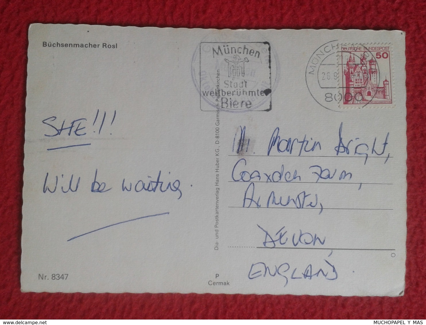 POSTAL POST CARD CARTE POSTALE BÜCHSENMACHER ROSL MUJER MAYOR HUMOR HUMOUR OLD WOMAN SMILE SMILING MÜNCHEN 8347 VE FOTOS - Humor