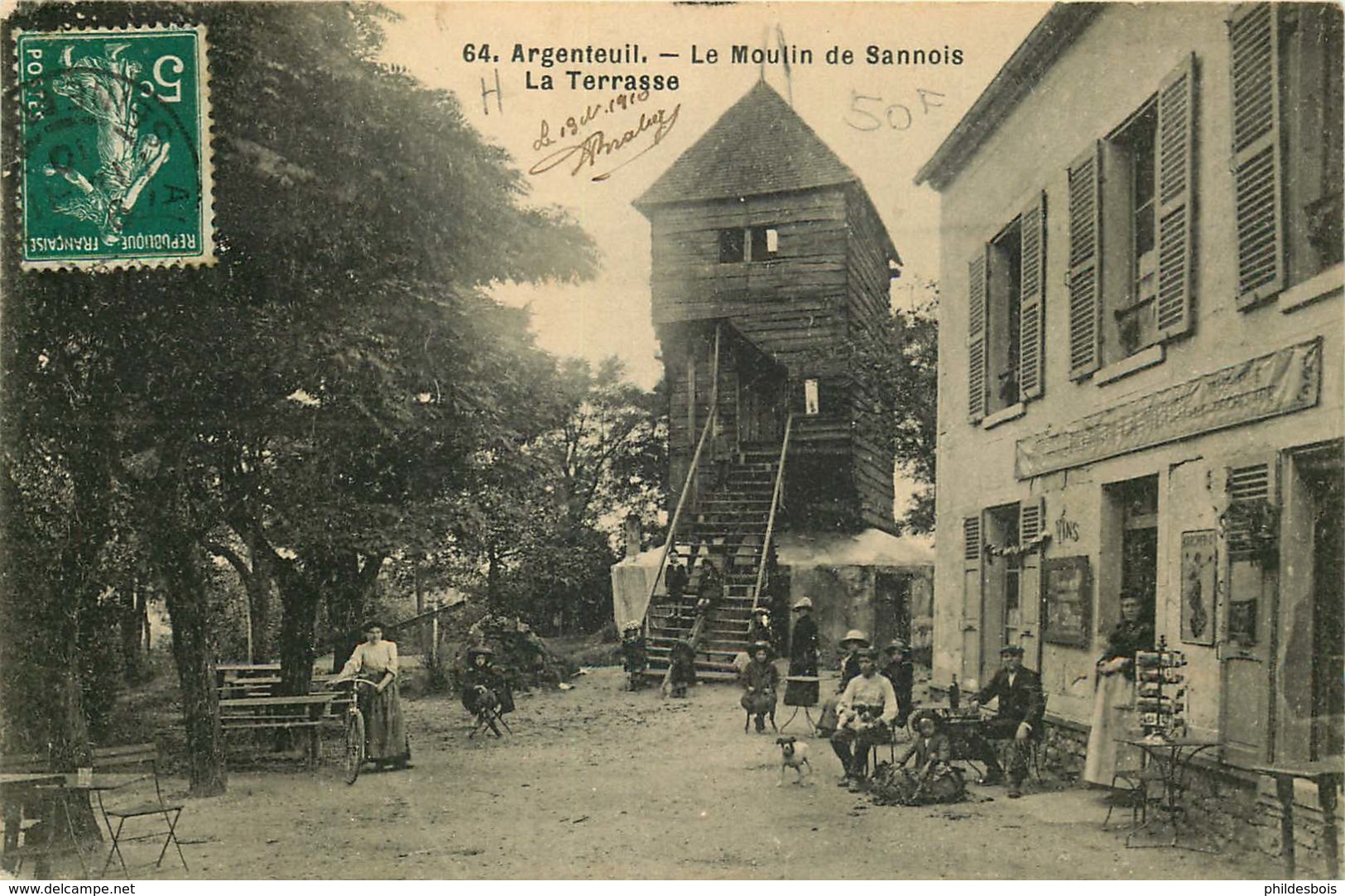 VAL D'OISE  ARGENTEUIL   Le  Moulin De Sannois  LA TERRASSE - Sannois